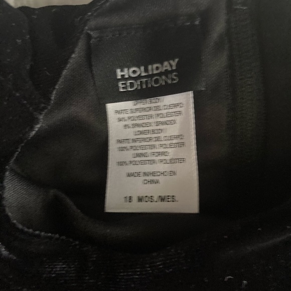 18 Holiday Editions Velvet Plaid Dress w Bloomer - Picture 2 of 3